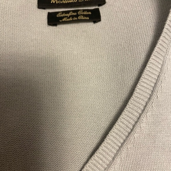 Massimo Dutti extrafine cotton Large V neck sweater 100% cotton - Picture 4 of 6